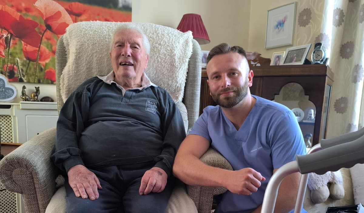 Man in his 80s with Parkinson's